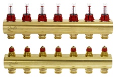 Коллекторы Danfoss FHF-7F с расходомерами для 7 контуров 088U0527