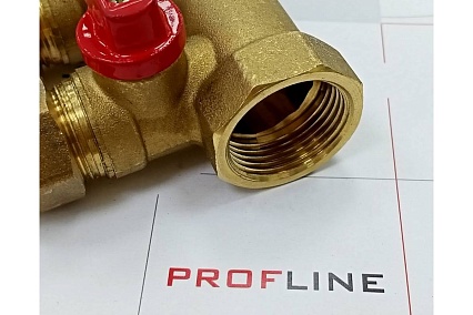 Коллектор для м/п труб 3/4x3/4x16x3 вых с кранами PROFLINE УТ-00036225