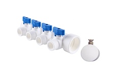 Коллектор с воздухоотводчиком MeerPlast ду40/4x20w синий D200-00018