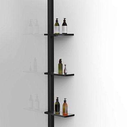 Душевая перегородка Vincea Walk-In VSW-1HWS600CLB 60x200 черный матовый, прозрачное