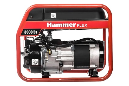 #ЗНАЧ! Hammer Бензоэлектростанция flex 3квт 220в 50гц бак 15л непр.9ч Hammer (13180) GN3000