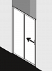 Душевая дверь Kermi Cada XS 137-141см CKG2L14020VPK левая с фиксированной панелью