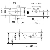 Подвесное биде Duravit D-Neo 229515