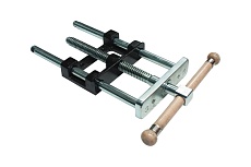 Зажим для столярных верстаков KANCA с направляющими и деревянной ручкой 230 мм, 60211010003