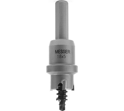 Коронка ТСТ с центрирующим сверлом и толкающей пружиной (18х5 мм) Messer 20-05-018