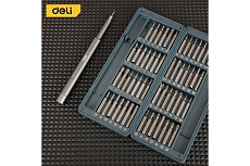 Набор прецизионных отверток Deli DL241057 56 бит, сталь S2 + Cr-V, пластиковый кейс 147045