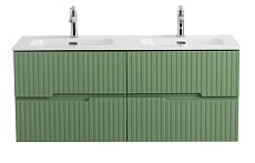 Тумба с раковиной Cezares Duet-N 120 см 4 ящика Фисташковый Софт