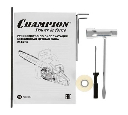 Бензопила Champion 251-18"-0,325-1,5-72+ подарочный набор A251-18