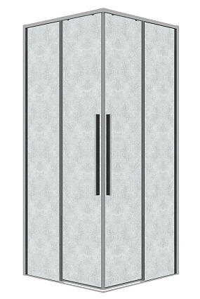 Душевой уголок Grossman Galaxy 300.K33.01.8080.10.02 80x80 шиншилла, хром