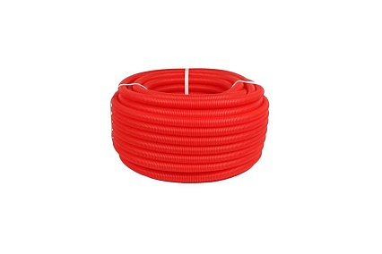 Труба гофрированная Smart Install 25 (21,3-25) цвет красный, бухта 50м SI-GPER-25RED50-R