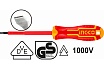 Диэлектрическая плоская отвертка Ingco SL5x125 мм HISD815125