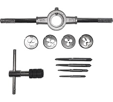 Набор метрических метчиков и плашек с держателями Skrab НС 010-1 10 предметов 33860