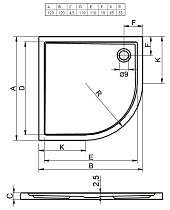 Поддон для душа Riho Zürich 288 120x120