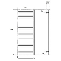 Полотенцесушитель электрический Point PN83150BE П10 50x100 черный