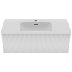 Тумба с раковиной La Fenice Terra 100 см белый матовый