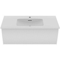 Тумба с раковиной La Fenice Terra 100 см белый матовый