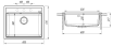 Кухонная мойка Florentina Липси 60 см, черный FG