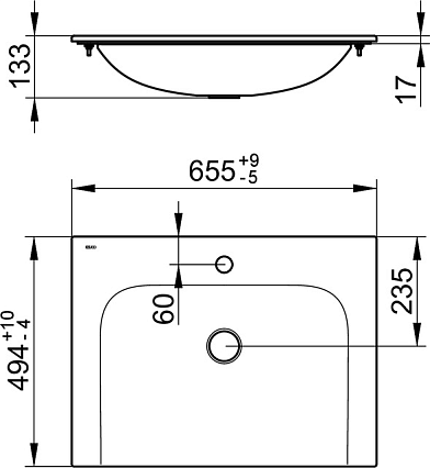 Мебель для ванной Keuco Plan 65 см белый матовый