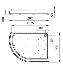 Поддон для душа Радомир 1-11-0-1-0-010 120x90 L