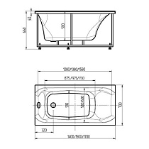 Акриловая ванна Aquatek Альфа 140х70 см