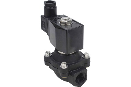 Электромагнитный клапан DN.ru VS2W-503N-NC Ду40 Ру6 пластик, резьба 1 1/2" NBR 220B AC D130-01267