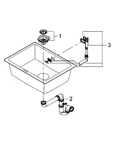 Кухонная мойка Grohe K700U 31655AT0 61 см серый гранит