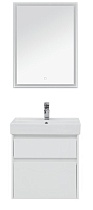 Мебель для ванной Aquanet Nova Lite 60 см, 2 ящика, белый глянец