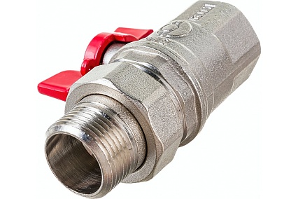 Шаровой кран Valfex PREMIUM для воды, с американкой, 3/4" ВР/НР, бабочка VF.227.NB1.034.PREMIUM