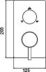 Смеситель для душа RGW Shower Panels SP-43-03 с внутр.частью