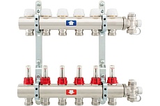 Коллекторная группа ITAP 1&quot;х3/4&quot;х10 выходов с расходомерами, дренажным вентилем и ручным воздухоотводчиком 9160010010034C 916(1&quot;X3/4&quot;X10)