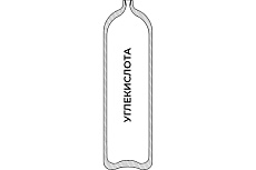 Баллон для углекислоты 12-200Л (ВД / W19,2) ГОСТ 949 УЗГПО 6-12L-200L-2-W19