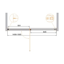 Душевая дверь Cezares Urban 150x195 URBAN-B-12-150-C-CR прозрачная, хром