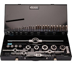 Набор метчиков и плашек VOLKEL M3-M20 HSSE 52пр V49251
