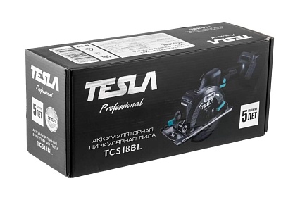 Аккумуляторная циркулярная пила Tesla TCS18BL 18В LiION 6000 об/мин, 125x22 мм, максимальный пропил 42 мм 834527