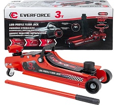 Домкрат подкатной гидравлический низкопрофильный с поворотной ручкой EVERFORCE 3т EF-T825010(60738)