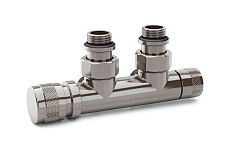 Узел нижнего подключения SR Rubinetterie угловой 1/2&quot;х3/4&quot;Е Никель матовый левый 0683-1500NSE0