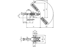 Плунжерный подпружиненный зажим KUKAMET усилие 23 кг 511-1-Y