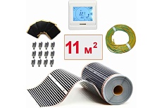 Плёночный электрический тёплый пол ТеплоСофт 11м.кв. с сенсорным терморегулятором плёнка 11м.кв./сенс