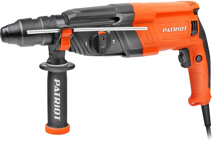 Перфоратор Patriot RH 243Q SDS+, мощность 770 Вт, 2.6 Дж, 3 режима работы, быстросменный патрон QCC, макс.диаметр 24 мм, глубиномер, кейс 140301344
