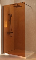Душевая перегородка Vincea Walk-In VSW-1H900GSGM 90x200 вороненая сталь, янтарь