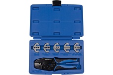 Храповичный кримпер для обжима изолированных наконечников (7 предметов, кейс) King Tony 42107GX