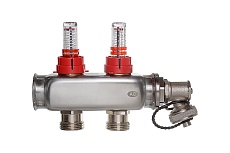 Коллектор ColSys p881 2 выхода с расходомерами и дренажным клапаном Р188110502