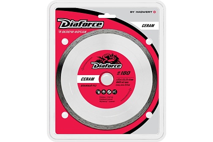 Диск алмазный Ceram 180x22.23x6х2.5 мм, влажный рез Diaforce 503180