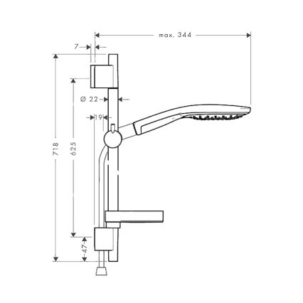 Душевой гарнитур Hansgrohe Raindance Select S 27802000