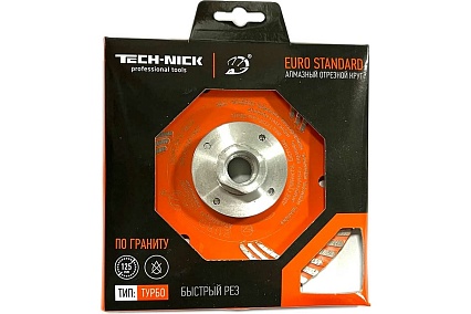 Диск алмазный турбо по граниту EURO STANDART (125 мм; М14) TECH-NICK 121001007