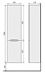 Шкаф-пенал Jorno Modul Mоl.04.150/P/W 35x150 см, белый