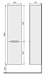 Шкаф-пенал Jorno Modul Mоl.04.150/P/W 35x150 см, белый