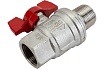 Усиленный шаровой кран RUB BRESСIA (S.33), 3/4" DN20 PN65, ВР-НР бабочка S33E26