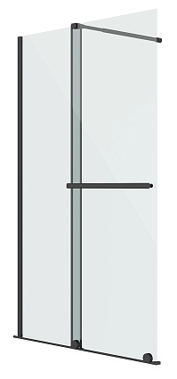 Душевая перегородка Niagara Nova NG-671-12BLACK 120x200 прозрачная, профиль черный матовый