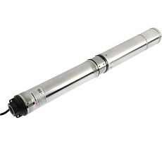 Скважинный насос JEMIX СН 3.5-2-45, Ø 3.5&quot;, 550 вт, макс.напор 60 м, ном.напор 45 м, при 2 куб.м./ч, 9 ступеней, крыльчатка пластик, встроенное управление СН 3,5-2-45, 35м